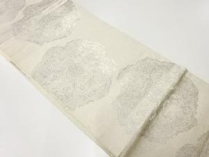 アンティーク　華紋に花鳥模様織出し袋帯（材料）